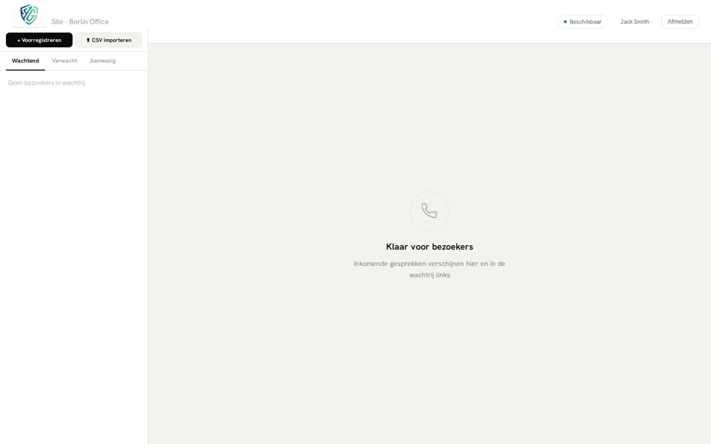 Operatorstation - beheer van live ontvangst